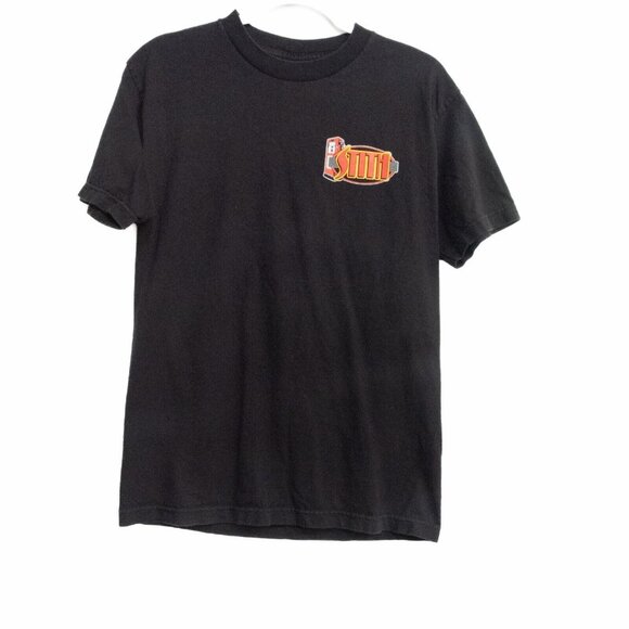 Alstyle Apparel and Activewear Men Black T Shirt Graphic Santa Fe Short Sleeve M - Picture 1 of 8